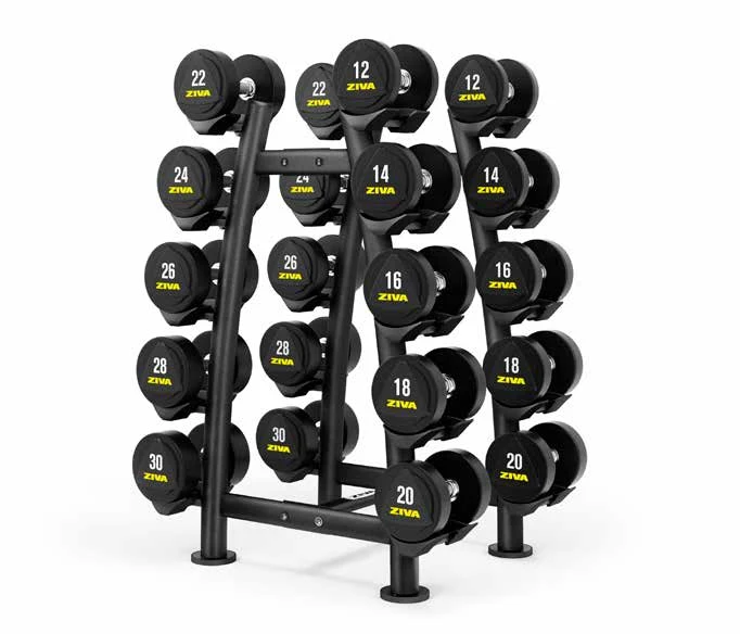 St 10-Pair X-Brace Dumbbell Rack ZIVA ST