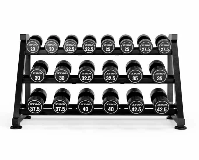 XP 10-Pair, 3-Tier Dumbbell Rack With Saddles ZIVA XP