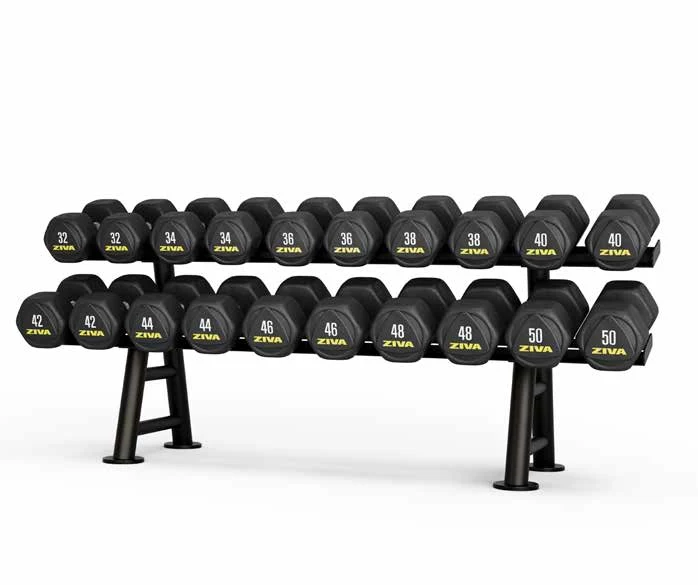 St 2-Tier, 10-Pair Hexagon Dumbbell Rack ZIVA ST