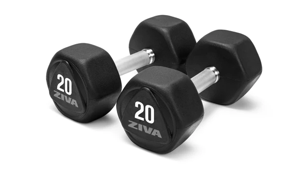 Sl Urethane Hexagon Dumbbells (2Kg Increments) ZIVA SL