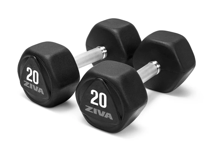 Sl Urethane Hexagon Dumbbells (2.5Kg Increments) ZIVA SL