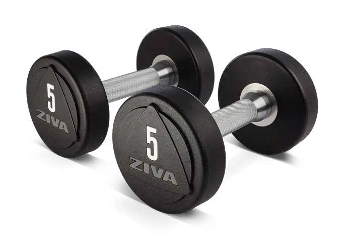 ZVO Solid Steel Urethane Studio Dumbbells (1-10Kg) ZIVA ZVO