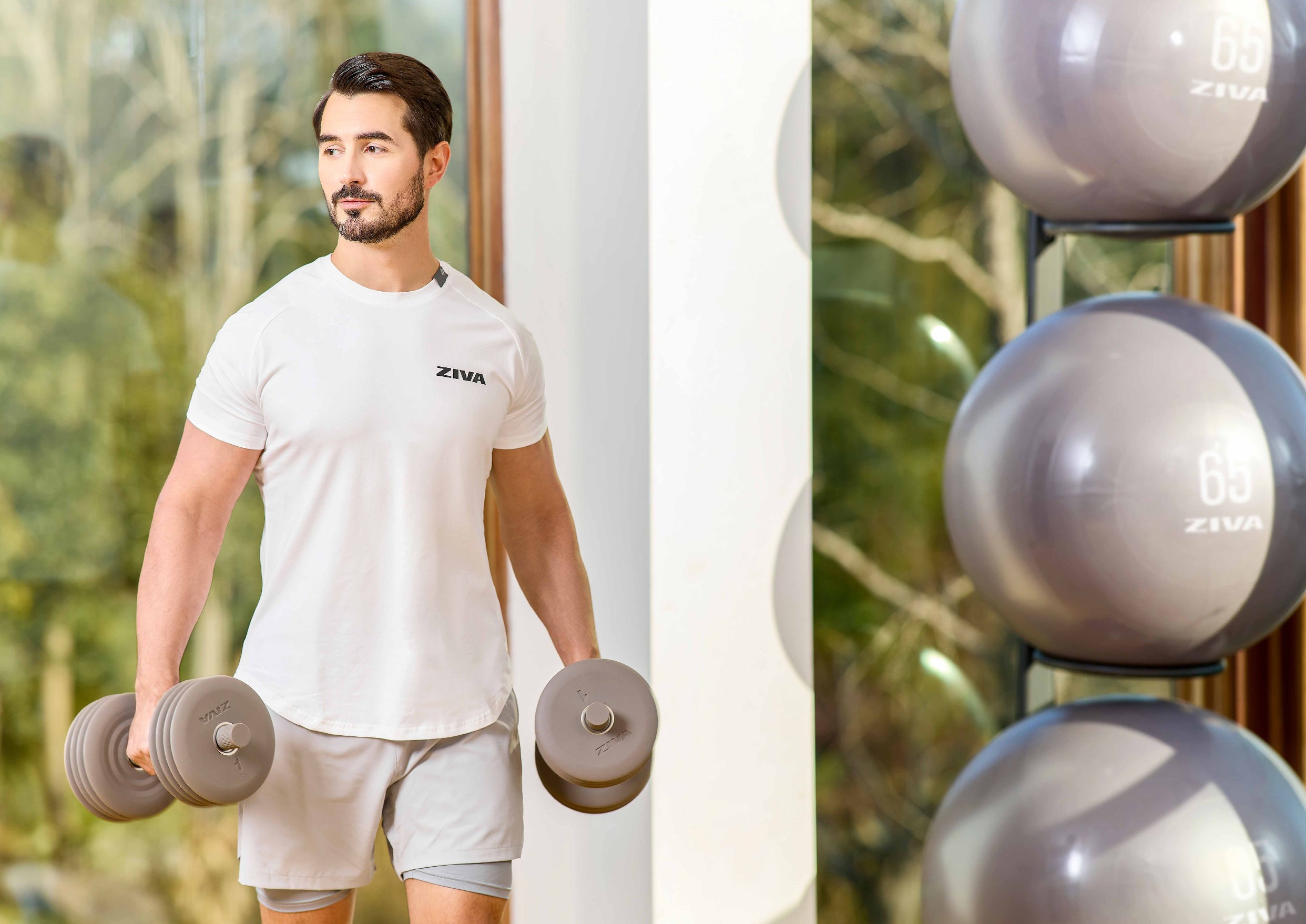 Training with LUMINA dumbbells