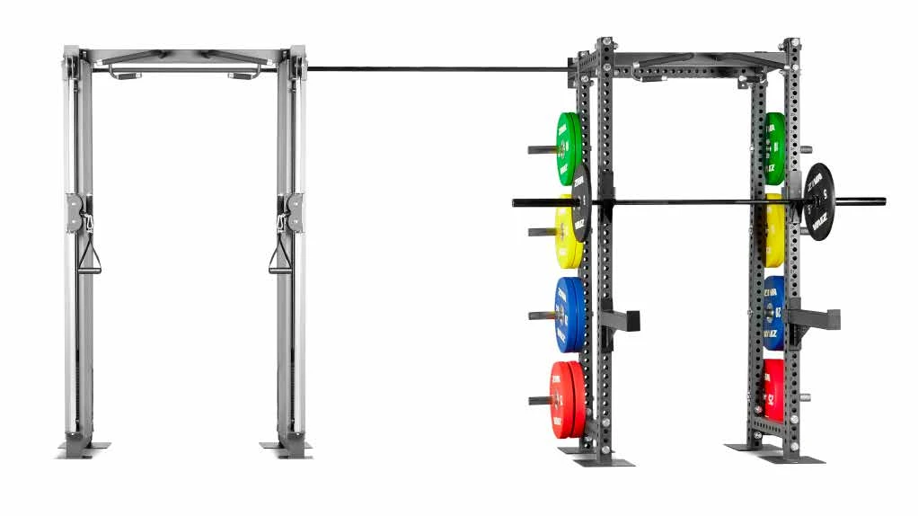 XP Wall Cable + Single Pull Up Bar + XP Wall Half Rack ZIVA XP Wall System